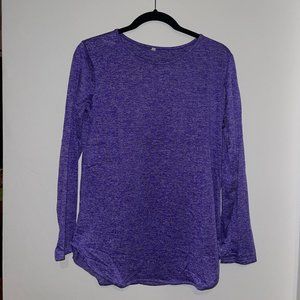 Plus Long Sleeve Breathable Tee - Purple